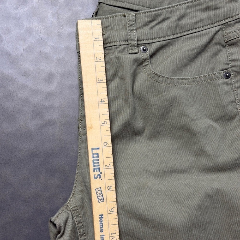 Victoria's Secret Low 5 Flap Pants Olive Green Khaki Bootcut Flare Size 6 - Picture 5 of 8